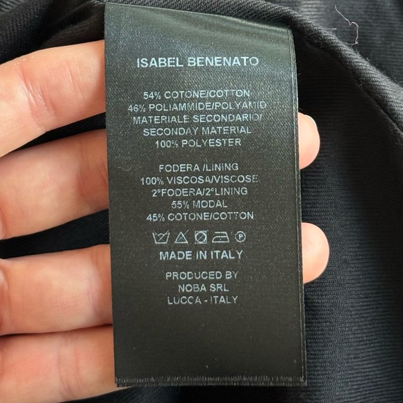 Isabel Benenato NWT Green Black Oversized Long Sleeve Trench IT 42 US M (8-10) - Picture 12 of 12